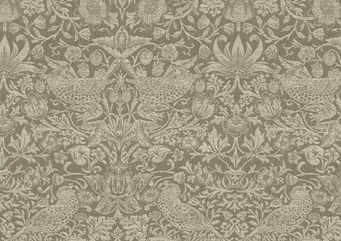 William Morris At Home Strawberry Thief, Woven Sage - Twist&Fit Roman Blind - Image 8